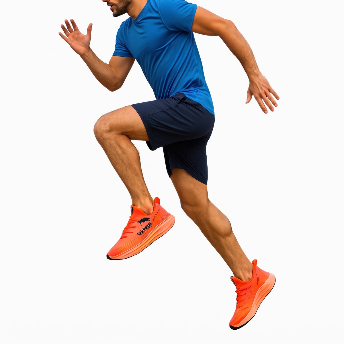 Oscar – Men's Breathable Orthopaedic Cushioned Sole Trainers - Athletic Shoes - Orange - Davies & Cooper
