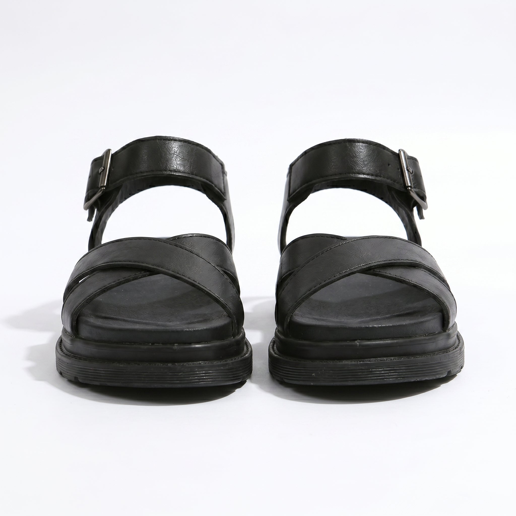 Reese - Women's Chunky Strap Sandals - Sandals - Black - Davies & Cooper