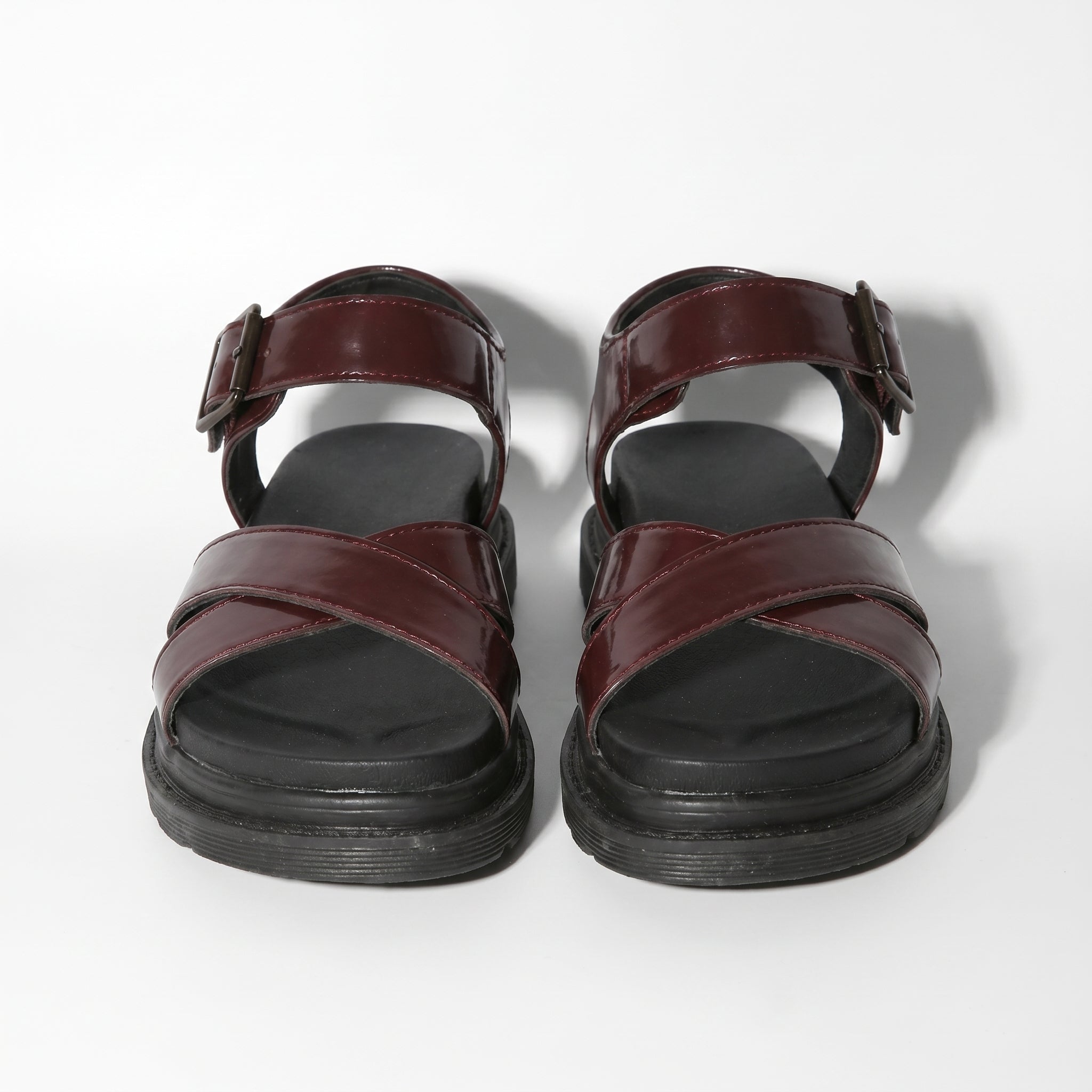 Reese - Women's Chunky Strap Sandals - Sandals - Red - Davies & Cooper