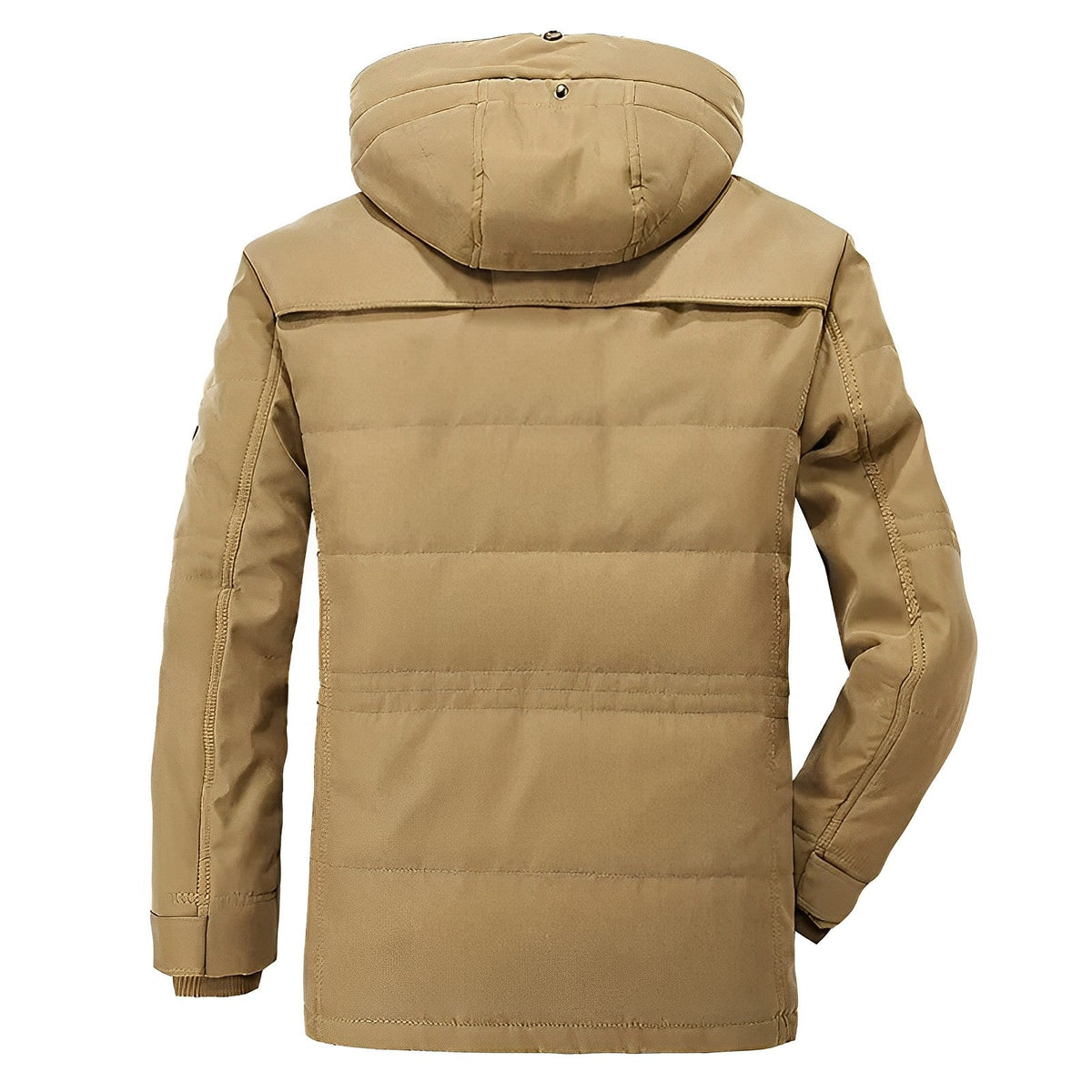 Reinhold - Classic Winter Coat with Stand-up Collar - Parka Jacket - Khaki - Davies & Cooper