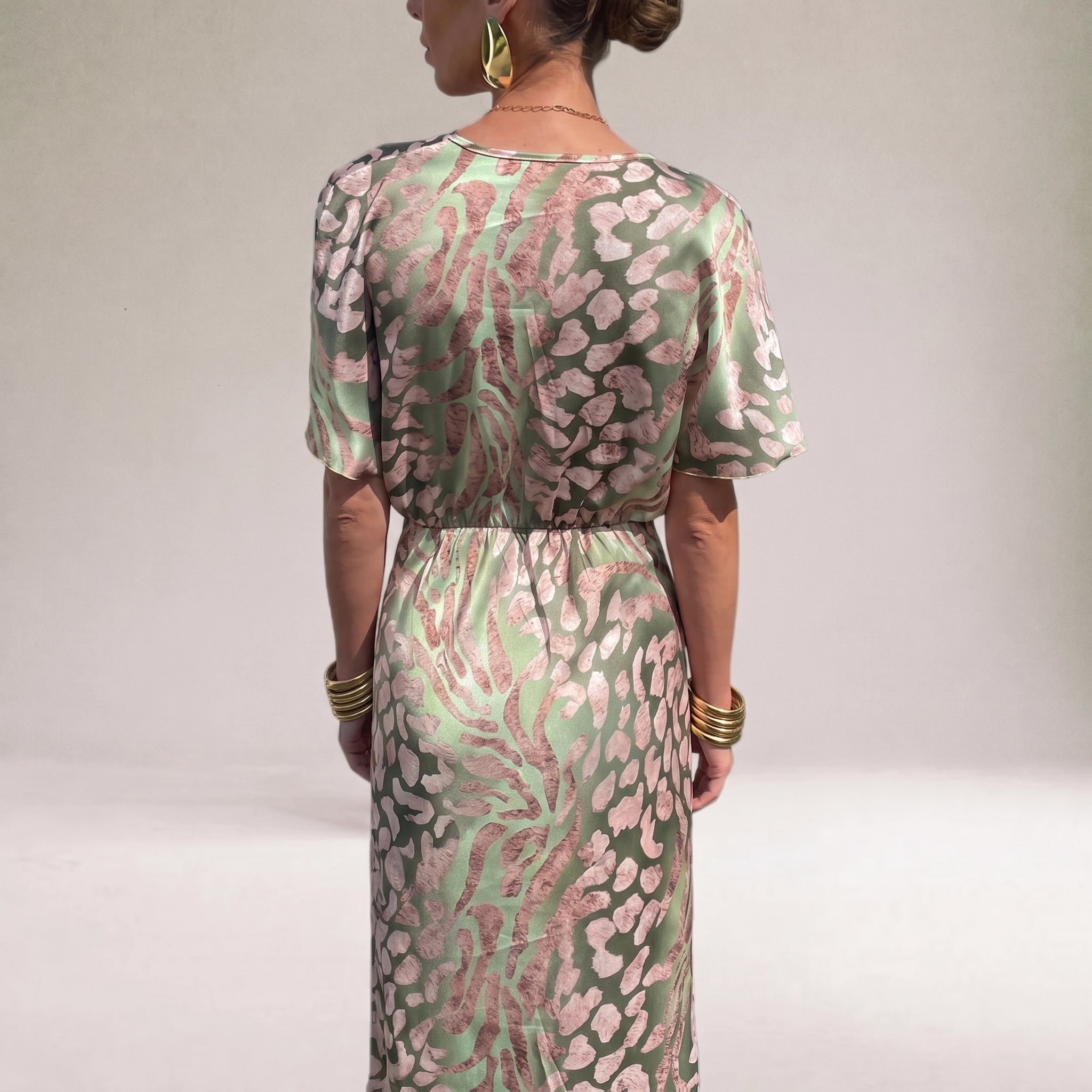 Rosie - Women's Twist Front Wedding Guest Maxi Dress - Maxi Dress - Light Green - Davies & Cooper