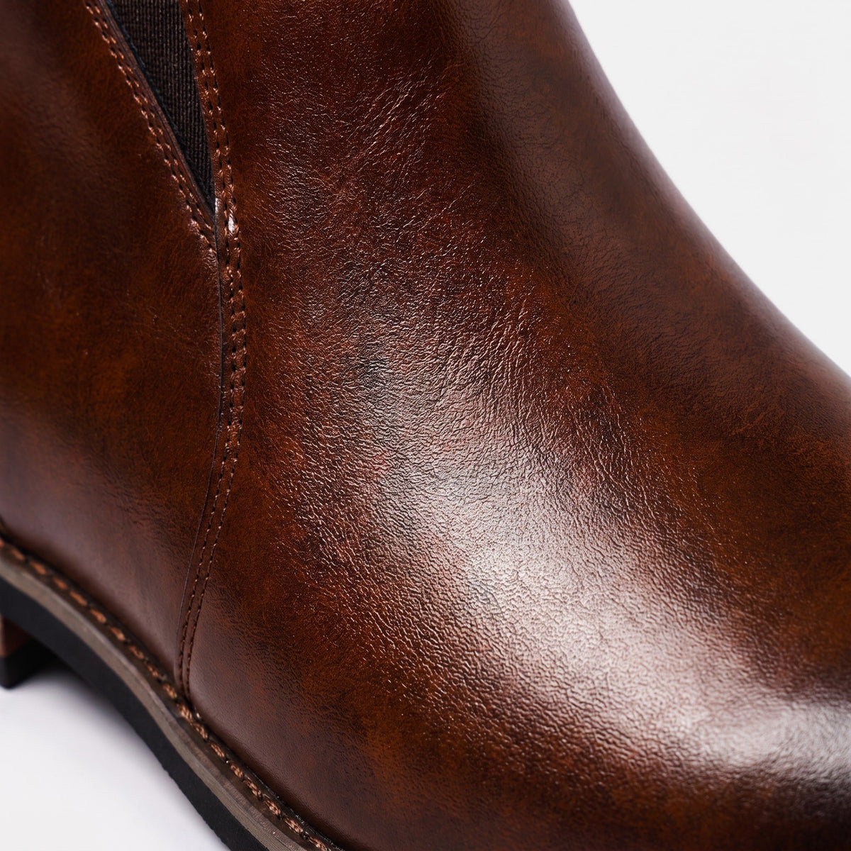 Sebastian - Men's Pointed Toe Chelsea Boots with Elastic Side Panels - Boots - Brown - Davies & Cooper