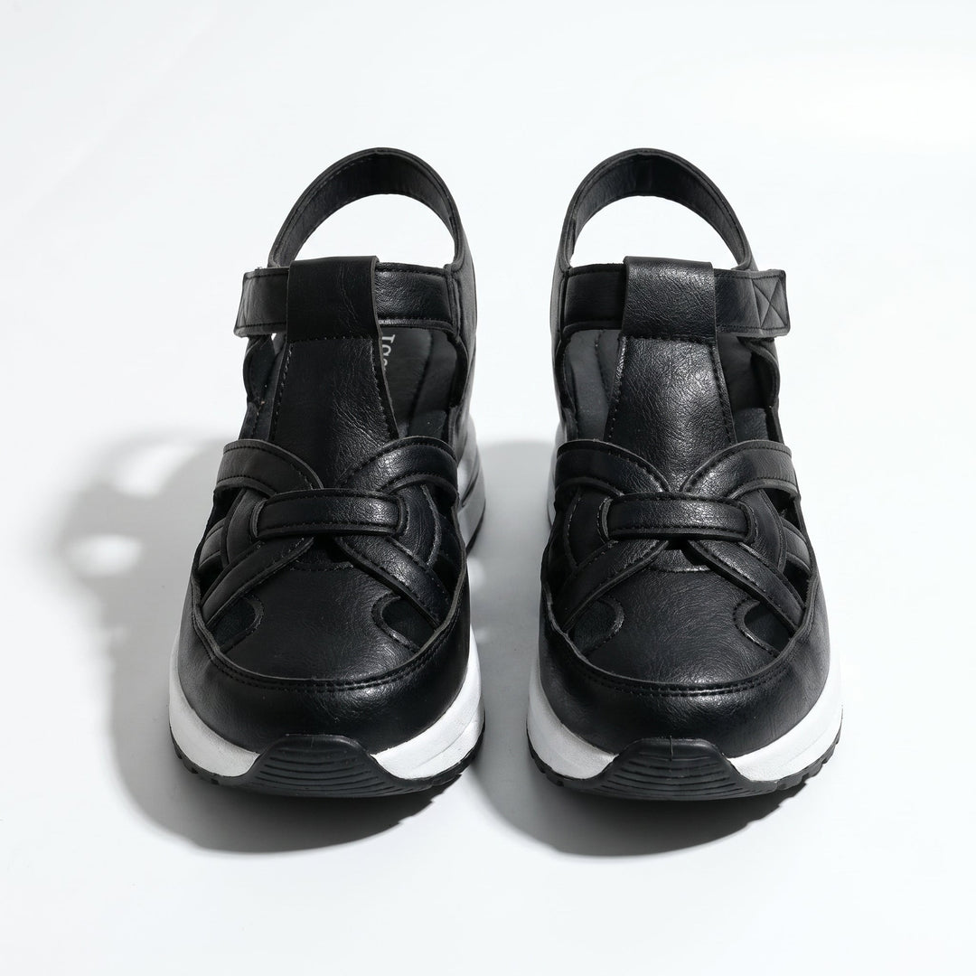 Serena - Women's Platform Sandals with Cut - Out Straps - Sandals - White - Davies & Cooper