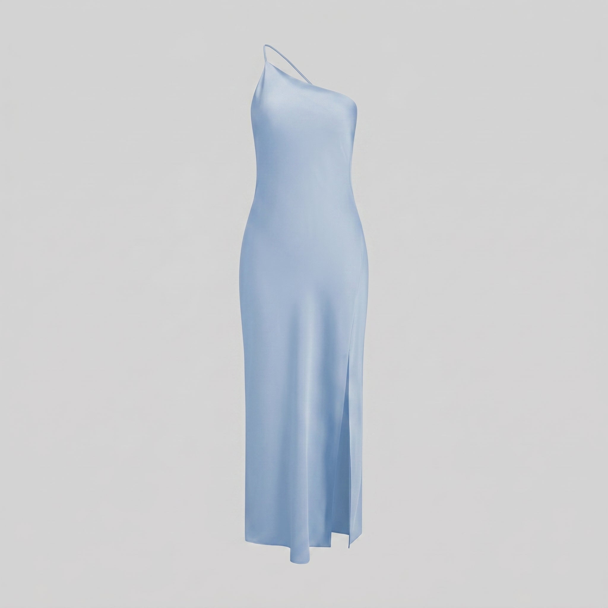 Sofia - Women's Evening Side Slit Maxi Dress with Open Back - Dresses - Blue - Davies & Cooper