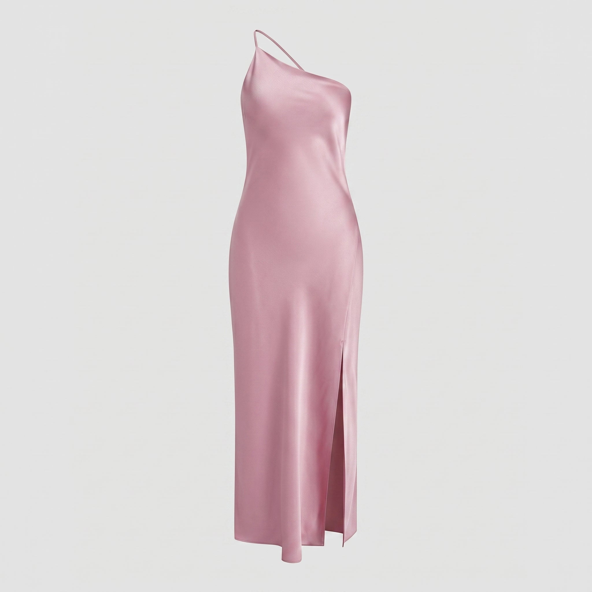 Sofia - Women's Evening Side Slit Maxi Dress with Open Back - Dresses - Pink - Davies & Cooper