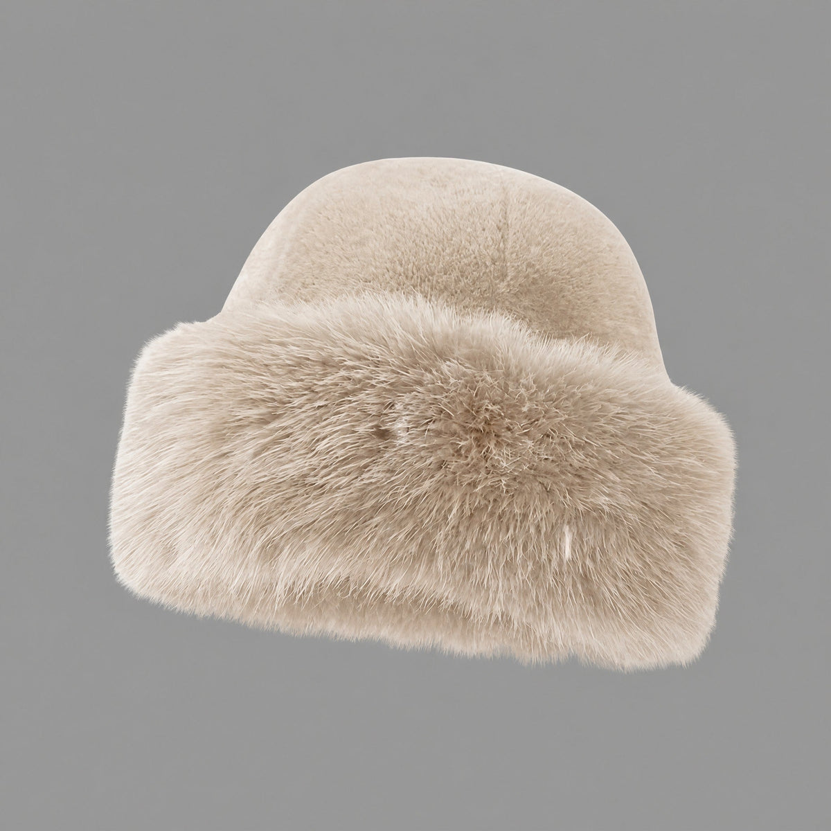 Sofia - Women's Faux Fur Winter Hat with Ear Flaps - WInter Hats - Beige - Davies & Cooper