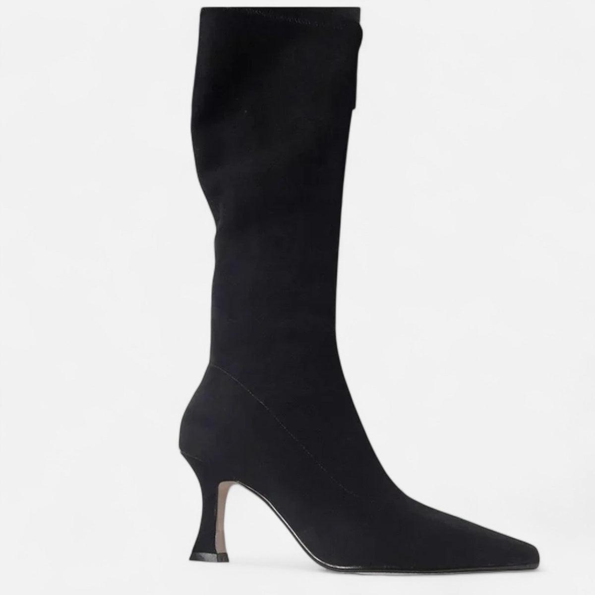 Solène – Women's Knee-High Heeled Boots - Boots - Black - Davies & Cooper