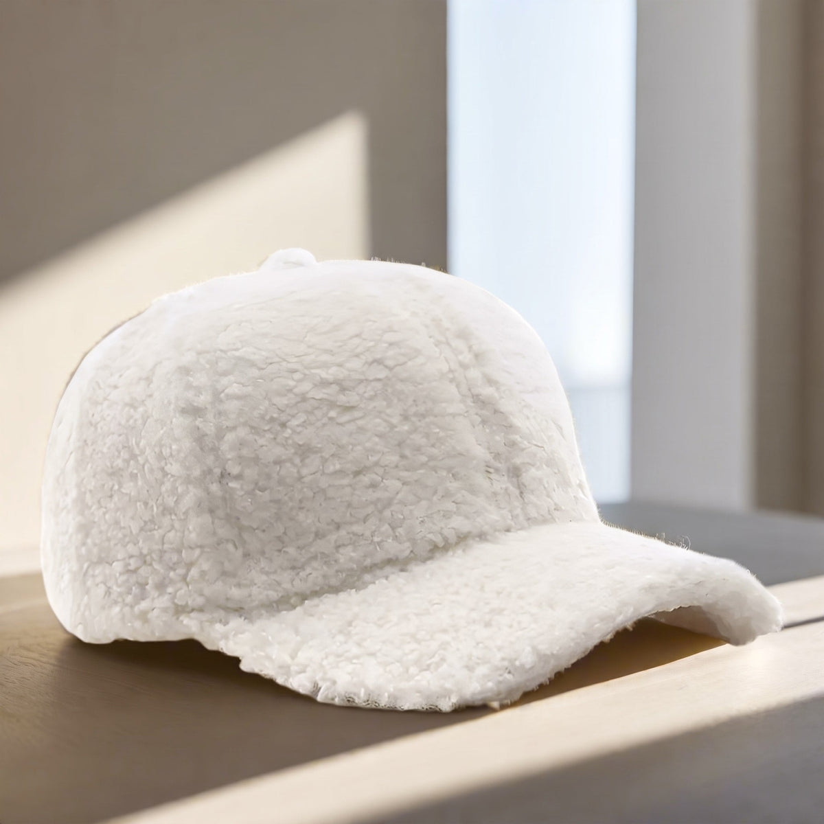 Sophie - Women's Adjustable Fleece Baseball Cap with Soft Textured Finish - Baseball Caps - White - Davies & Cooper
