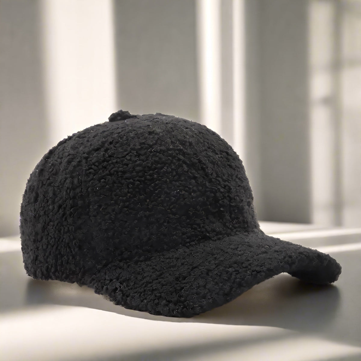 Sophie - Women's Adjustable Fleece Baseball Cap with Soft Textured Finish - Baseball Caps - Black - Davies & Cooper