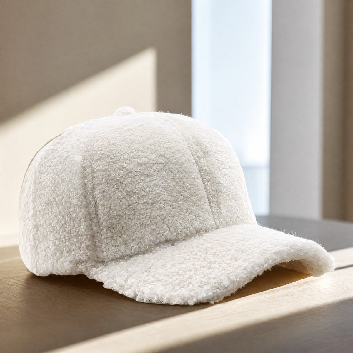 Sophie - Women's Adjustable Fleece Baseball Cap with Soft Textured Finish - Baseball Caps - White - Davies & Cooper