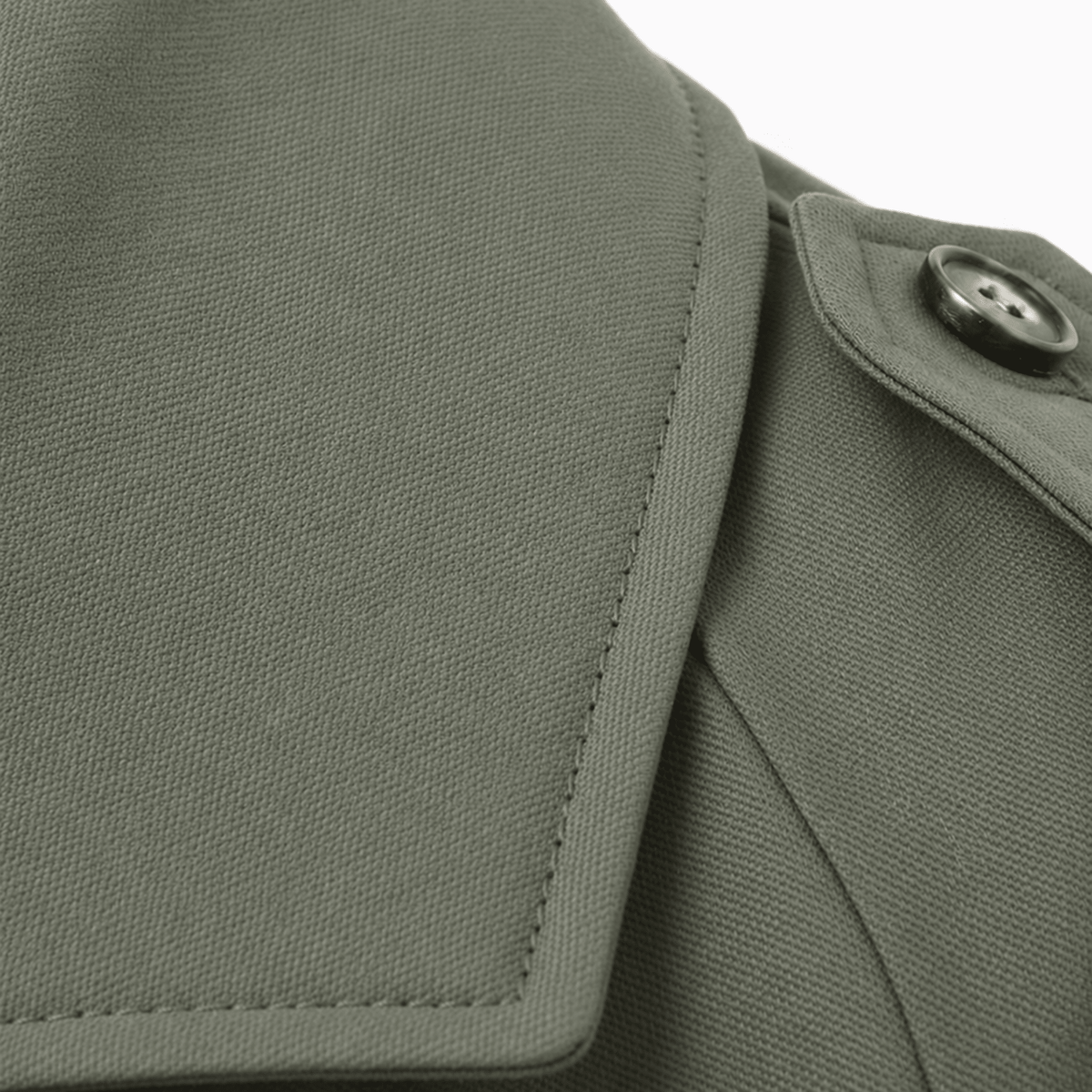 Sophie - Women's Belted Trench Jacket with Notched Lapel Collar - Trench Coats - Green - Davies & Cooper
