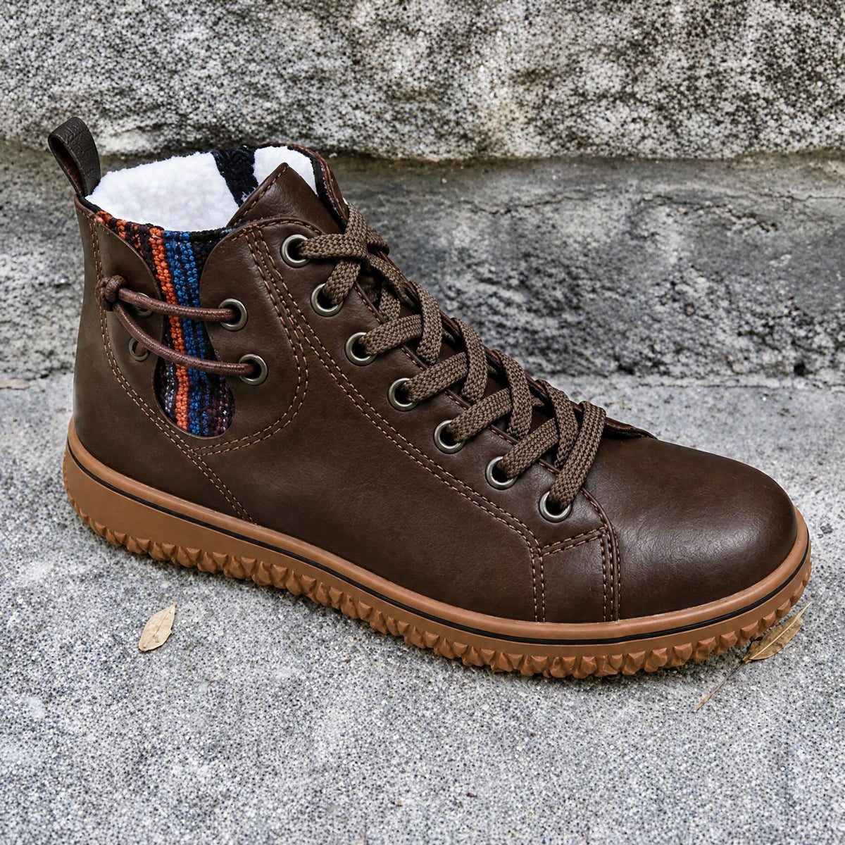 Sophie - Women's Lace-Up Ankle Boots with Rope Lace Detail - Boots - Dark Brown - Davies & Cooper