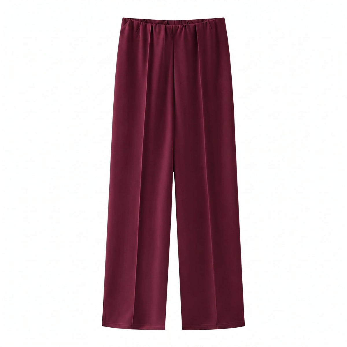 Sophie - Women's Relaxed Oversized Top and Wide-Leg Trouser Co-ord Set - Outfit Sets - Burgundy - Davies & Cooper