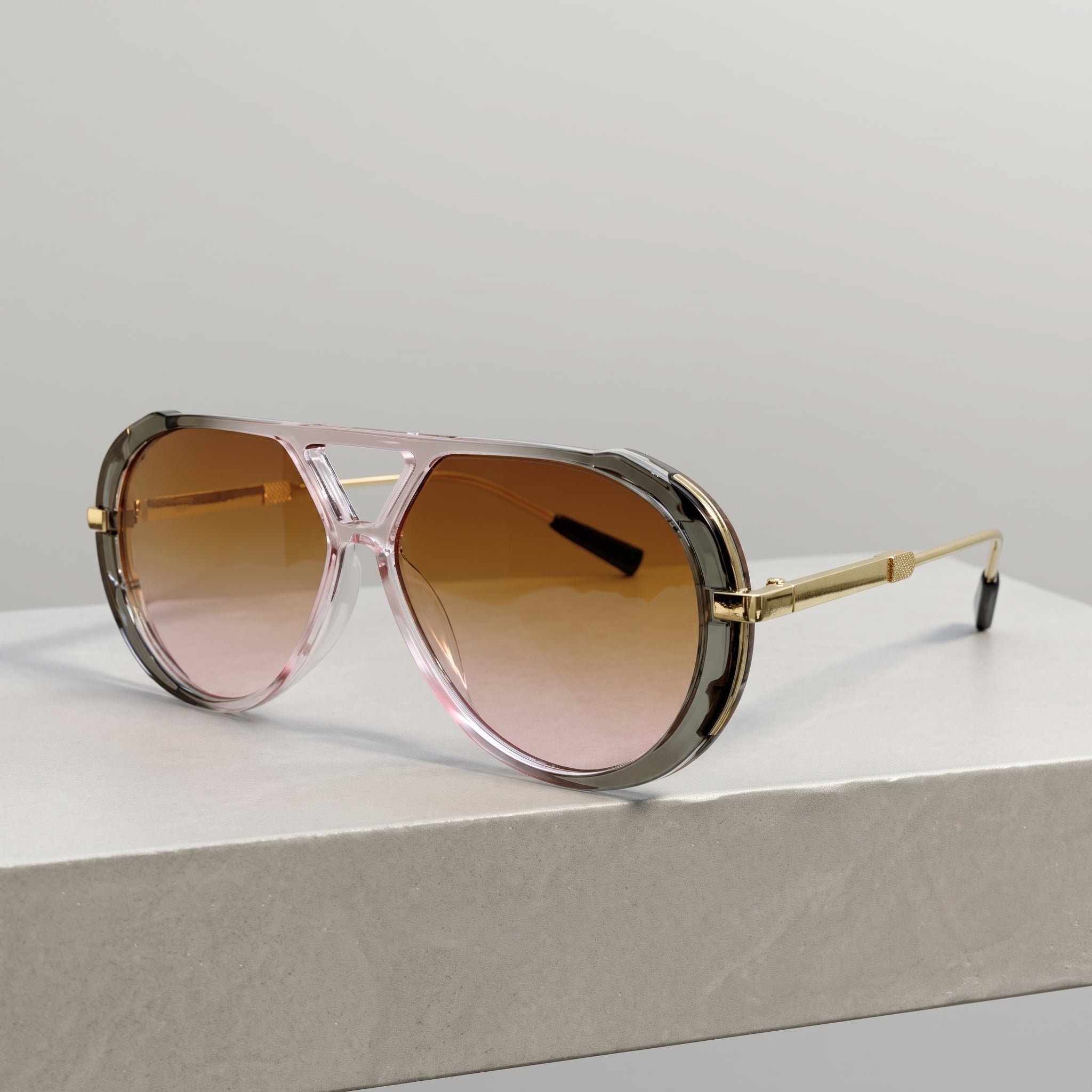 Sophie - Women's Retro Tortoiseshell Frame Gradient Sunglasses - Sunglasses - Brown - Davies & Cooper