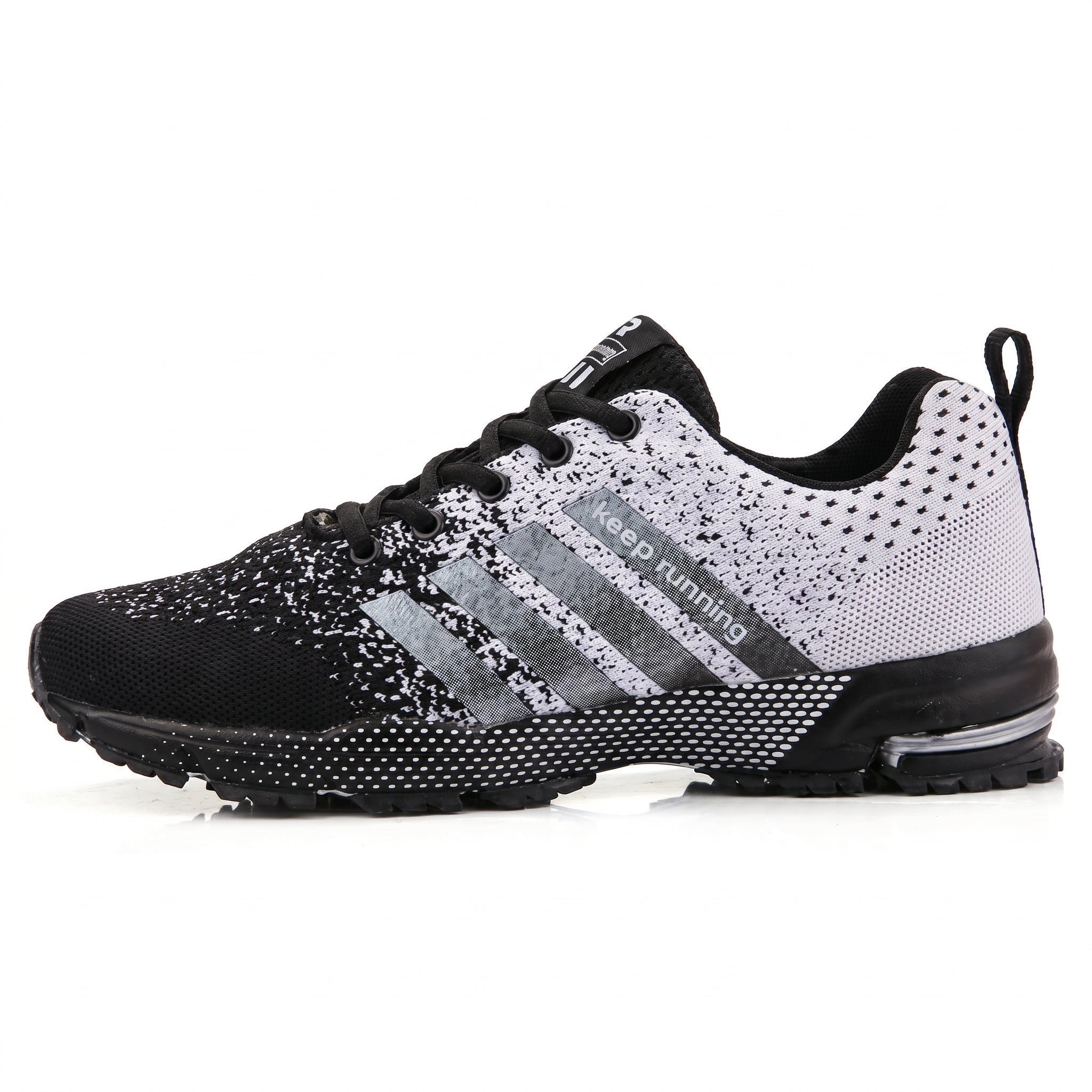Theo - Men's Orthopaedic Sport Trainers with Striped Detail - Shoes - White - Davies & Cooper