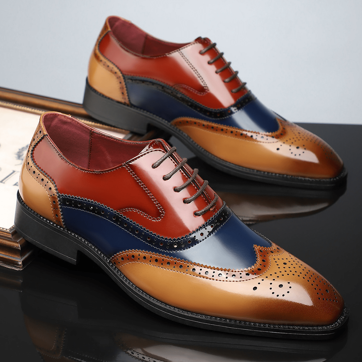 Theodore - Men's Wingtip Brogue Oxford Shoes