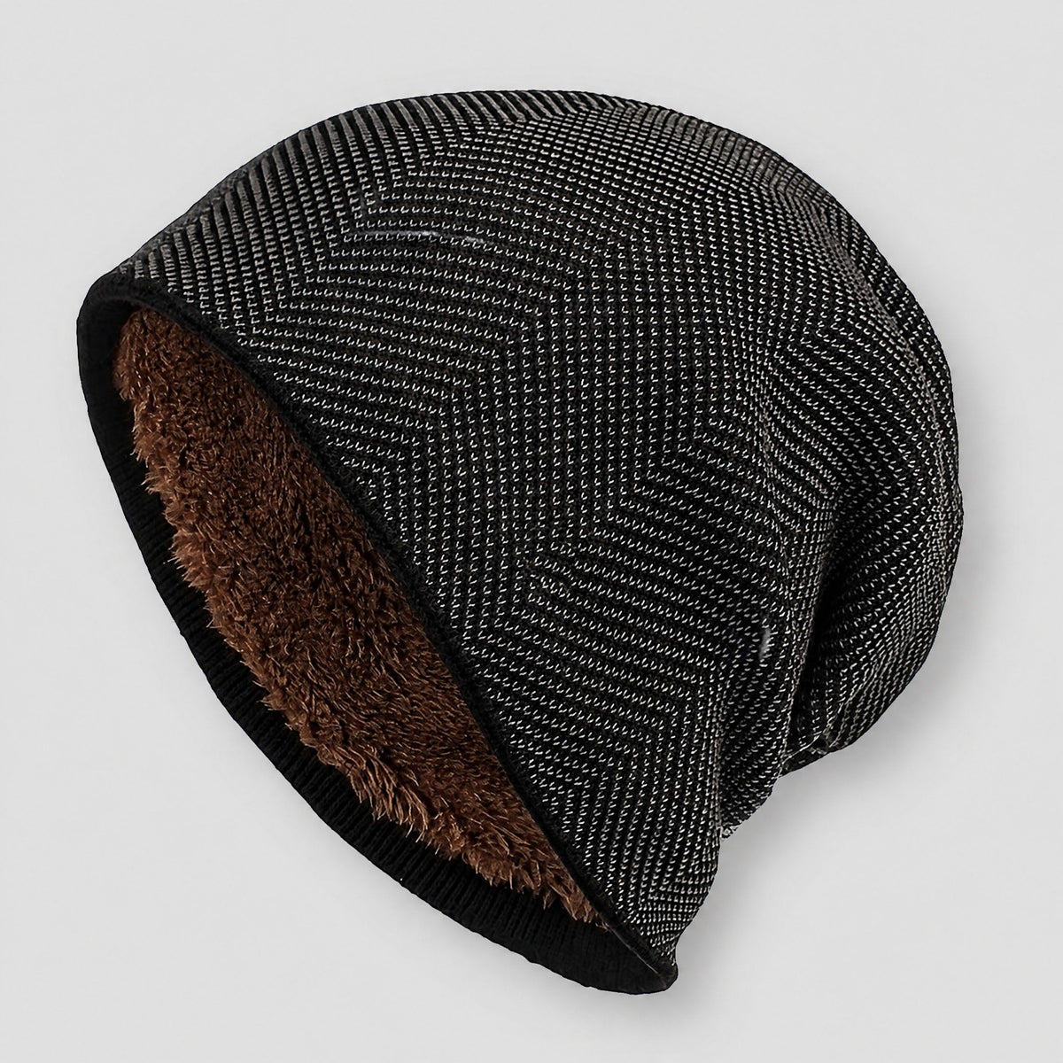 Thomas - Men's Slouchy Soft-Lined Winter Beanie Hat - Beanies - Burgundy - Davies & Cooper