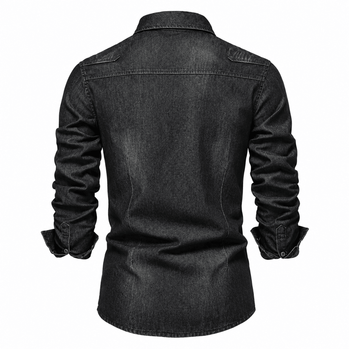 Tom - Men's Western Style Shirt with Chest Pockets - Shirts - Black - Davies & Cooper
