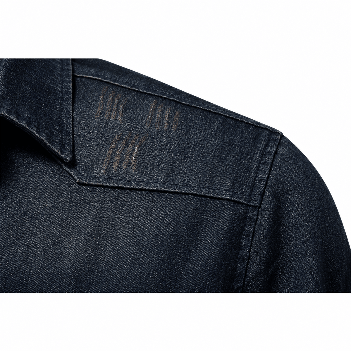 Tom - Men's Western Style Shirt with Chest Pockets - Shirts - Navy Blue - Davies & Cooper