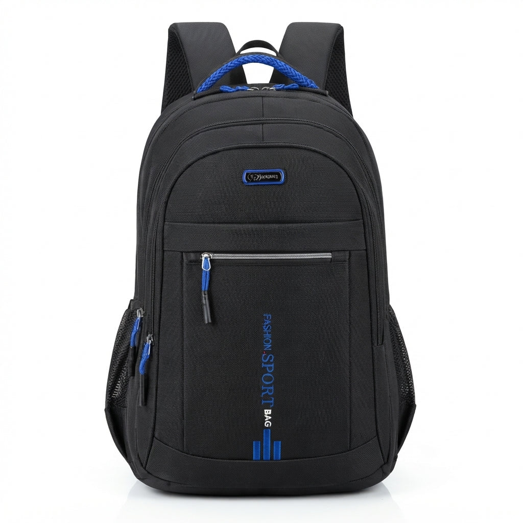William - Men's Water-Resistant Backpack with Side Pockets - Backpacks - Blue - Davies & Cooper