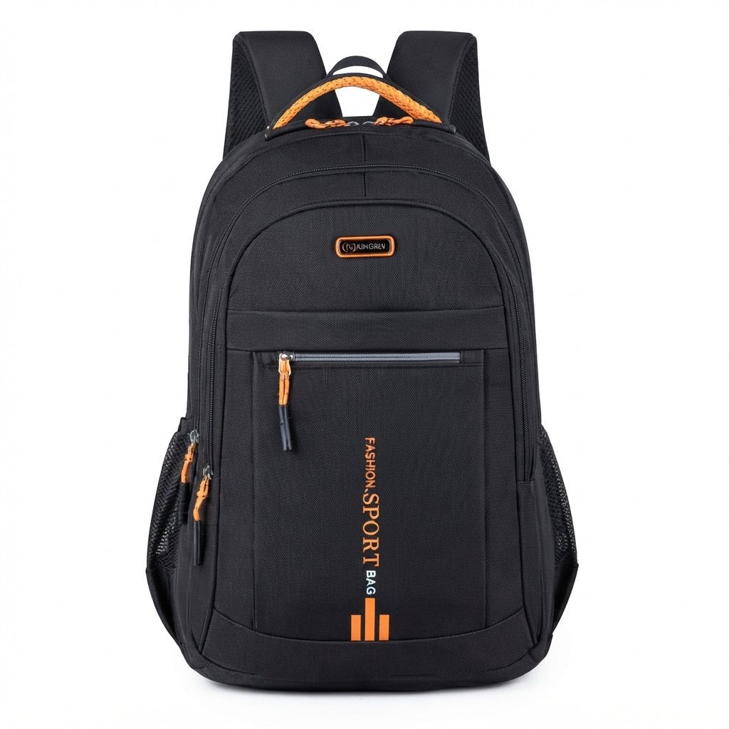William - Men's Water-Resistant Backpack with Side Pockets - Backpacks - Orange - Davies & Cooper